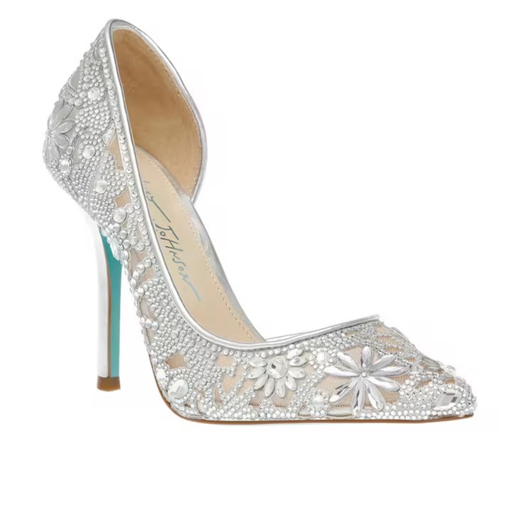 Betsey Johnson silver heels
